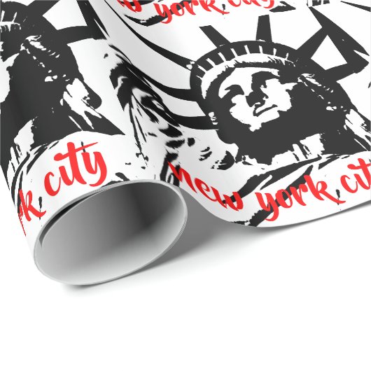 Freiheitsstatue New Yok City Pop Art Collection Geschenkpapier (Rolleneckpunkt)