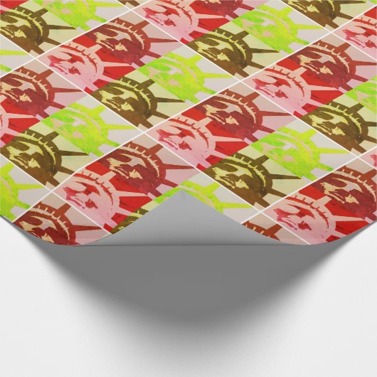 Freiheitsstatue New Yok City Pop Art Collection Geschenkpapier (Ecke)