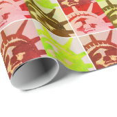 Freiheitsstatue New Yok City Pop Art Collection Geschenkpapier (Rolleneckpunkt)
