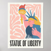 Freiheitsstatue New York abstraktes Reisen Poster (Vorne)
