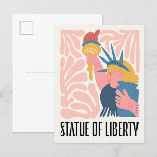 Freiheitsstatue New York abstraktes Reisen Postkarte