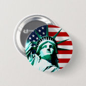 Freiheitsstatue, New York Button (Vorne & Hinten)