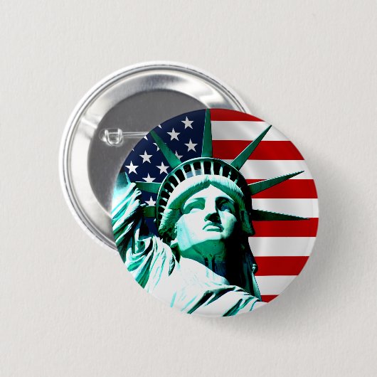 Freiheitsstatue, New York Button (Vorne & Hinten)