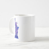 Freiheitsstatue - New York City-4. Juli - Kaffeetasse (Vorderseite Links)