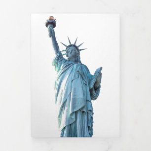 Freiheitsstatue New York City Dreifach Gefaltete Ankündigung