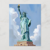 Freiheitsstatue New York City Postkarte (Vorderseite)