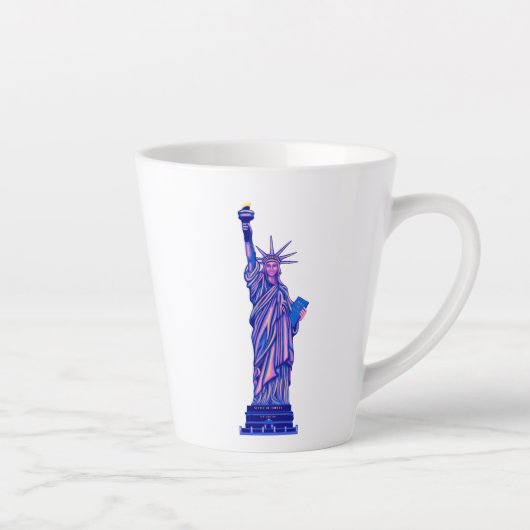 Freiheitsstatue-New York City-Sehenswürdigkeit- Milchtasse (Rechts)