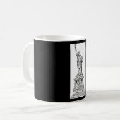 Freiheitsstatue New York City Tasse (Vorderseite Links)