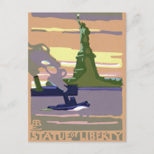 Freiheitsstatue, New York City, Vintage Travel Postkarte