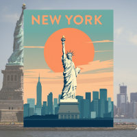 Freiheitsstatue New York City Vintage Travel