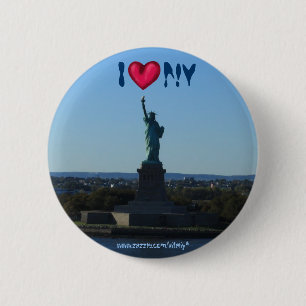 Freiheitsstatue New- York Cityphotographieknopf Button