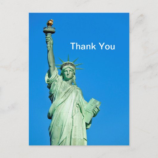 Freiheitsstatue New York Foto Vielen Dank Postkarte (Vorderseite)