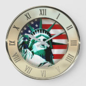 Freiheitsstatue, New York Große Wanduhr (Vorderseite)