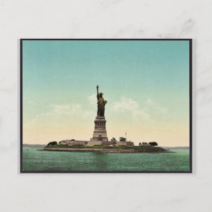Freiheitsstatue, New York Hafen klassisches Photoc Postkarte