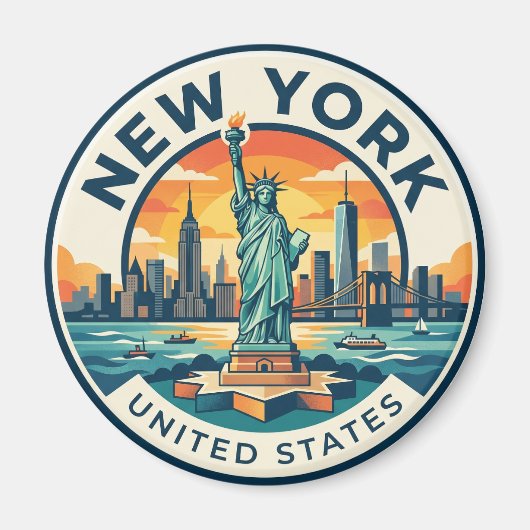 Freiheitsstatue New York Magnet (Vorne)