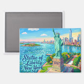 Freiheitsstatue, New York Magnet (Vorderseite/Rückseite)