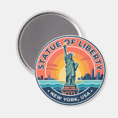 Freiheitsstatue New York Magnet (Vorderseite/Rückseite)