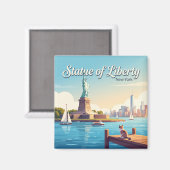 Freiheitsstatue New York Magnet (Vorderseite/Rückseite)
