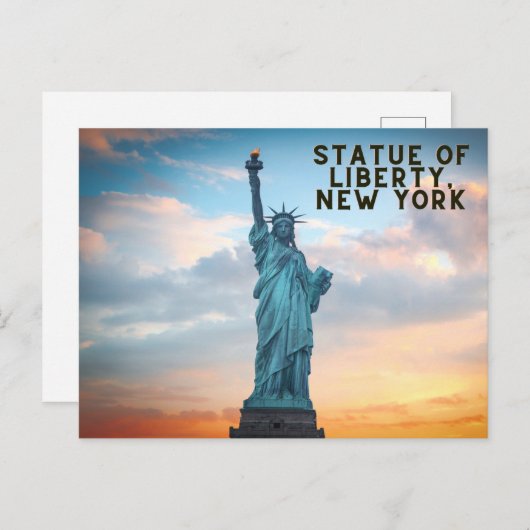 Freiheitsstatue, New York Postcard Postkarte (Vorne/Hinten)