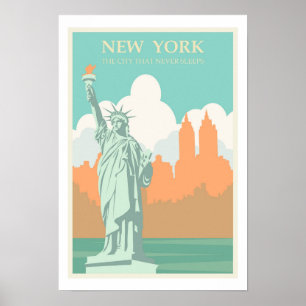 Freiheitsstatue, New York Poster