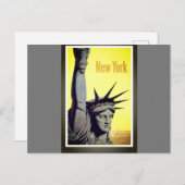 Freiheitsstatue, New York Postkarte (Vorne/Hinten)