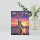 Freiheitsstatue New York Postkarte (Stehend Vorderseite)