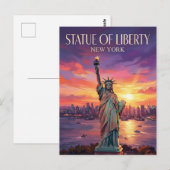 Freiheitsstatue New York Postkarte (Vorne/Hinten)