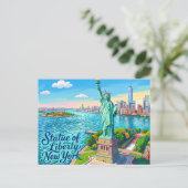 Freiheitsstatue, New York Postkarte (Stehend Vorderseite)