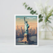 Freiheitsstatue New York Postkarte (Stehend Vorderseite)