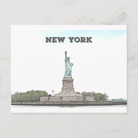 Freiheitsstatue - New York Postkarte (Vorderseite)