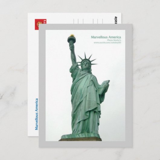 Freiheitsstatue, New York Postkarte (Vorne/Hinten)