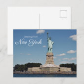 Freiheitsstatue New York Postkarte (Vorne/Hinten)