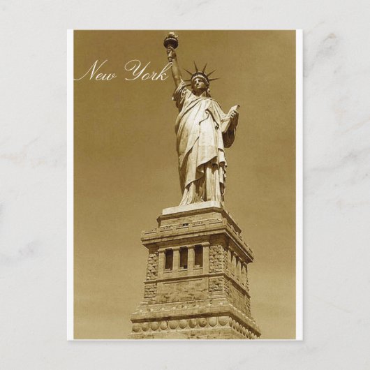 Freiheitsstatue, New York Postkarte (Vorderseite)