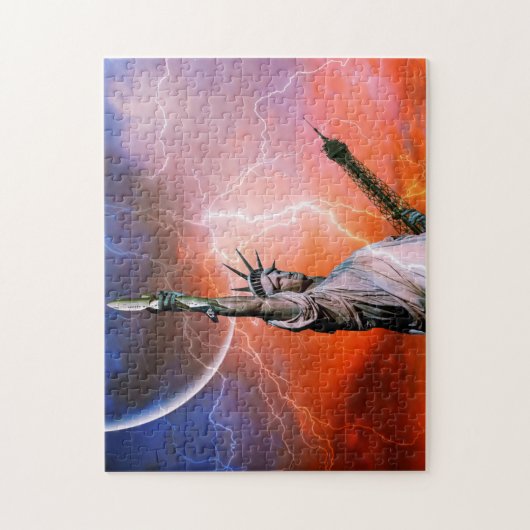 Freiheitsstatue New York. Puzzle (Vertikal)