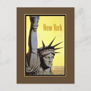 Freiheitsstatue New York Reiseplakat Postkarte