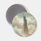 Freiheitsstatue, New York um 1800 Magnet (Vorderseite/Rückseite)