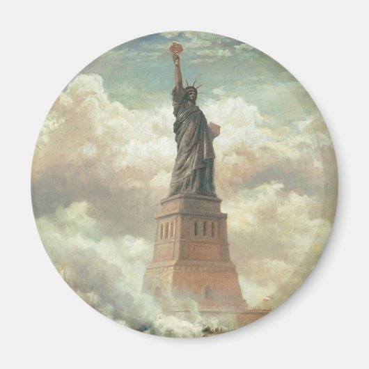 Freiheitsstatue, New York um 1800 Magnet (Vorne)
