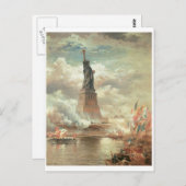 Freiheitsstatue, New York um 1800 Postkarte (Vorne/Hinten)