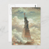 Freiheitsstatue, New York um 1800 Postkarte (Vorne/Hinten)