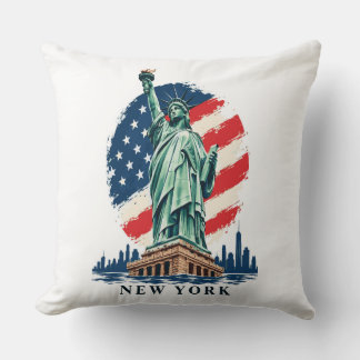 Freiheitsstatue New York USA Flag Wurfkissen Kissen