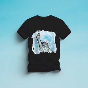 Freiheitsstatue New York - Vintage Wasserfarbe T-Shirt