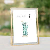 Freiheitsstatue New York Wedding Tischnummer