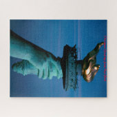 Freiheitsstatue New York.Weihnachtsgrüße Puzzle (Horizontal)