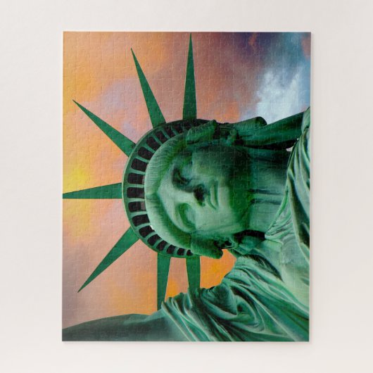 Freiheitsstatue New York.Weihnachtsgrüße Puzzle (Vertikal)