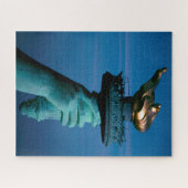 Freiheitsstatue New York.Weihnachtsgrüße Puzzle (Horizontal)