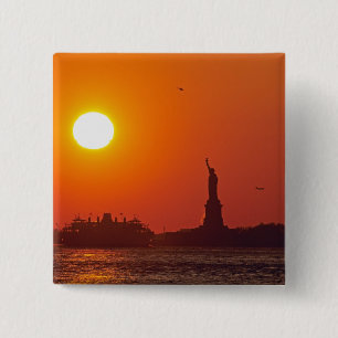 Freiheitsstatue, New Yorker Hafen, NY, USA, Button