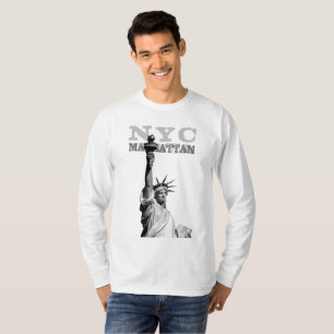 Freiheitsstatue Nyc Manhattan Men's Long Sleeve T-Shirt