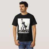 Freiheitsstatue Nyc New York Manhattan Mens T-Shirt (Vorne ganz)