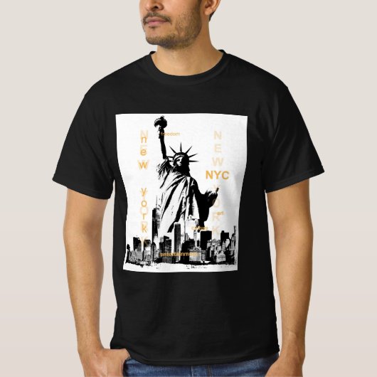 Freiheitsstatue Nyc New York Manhattan Mens T-Shirt (Vorderseite)