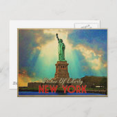 Freiheitsstatue NYC Postkarte (Vorne/Hinten)